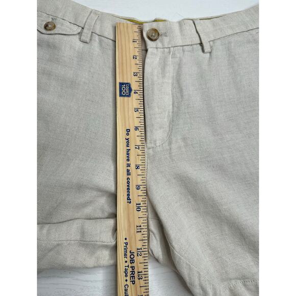 Banana Republic Linen Blend Tan Chino Shorts High Rise Summer Beach Golf 30 - Picture 7 of 9